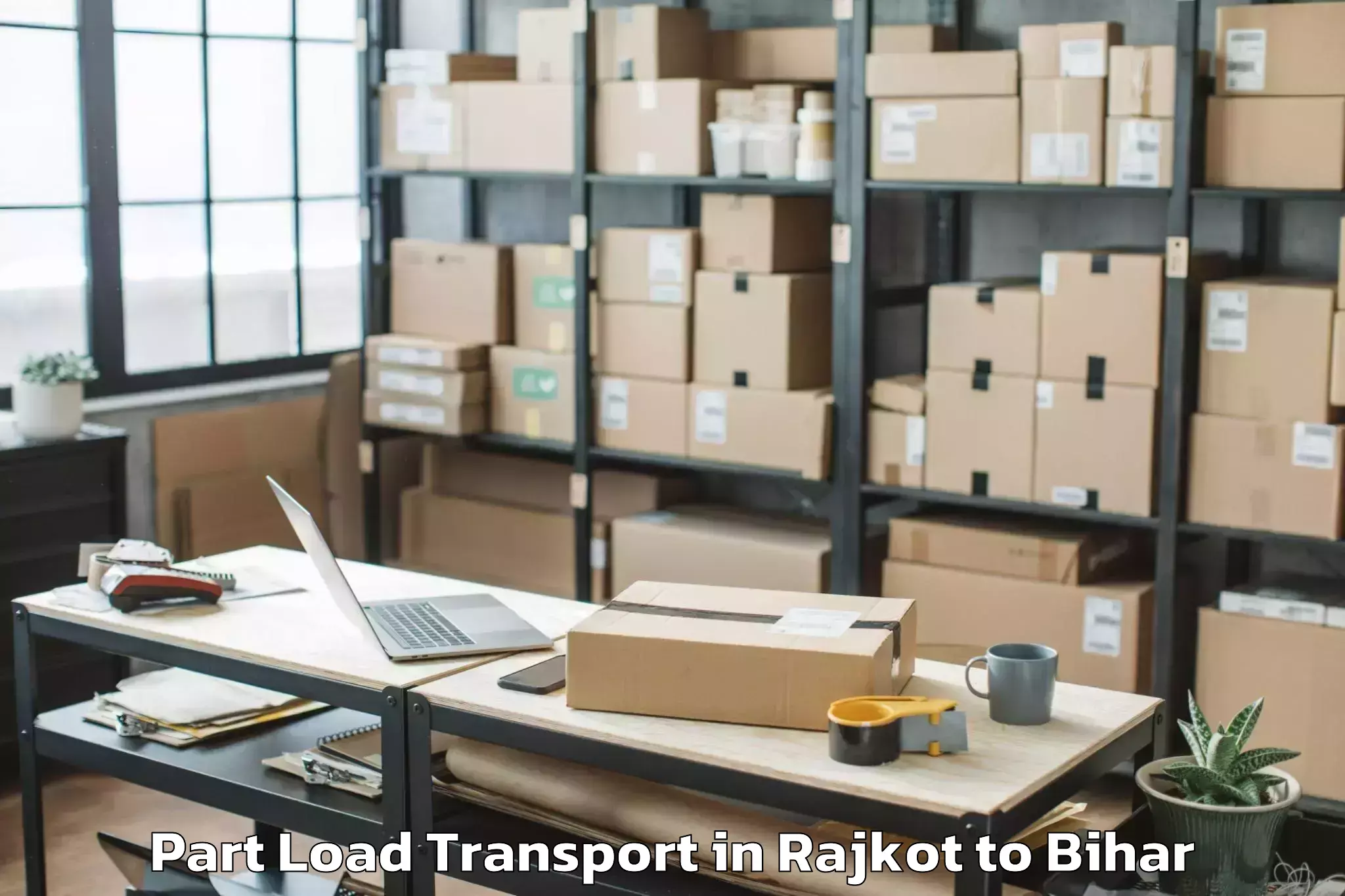 Book Rajkot to Puraini Part Load Transport Online